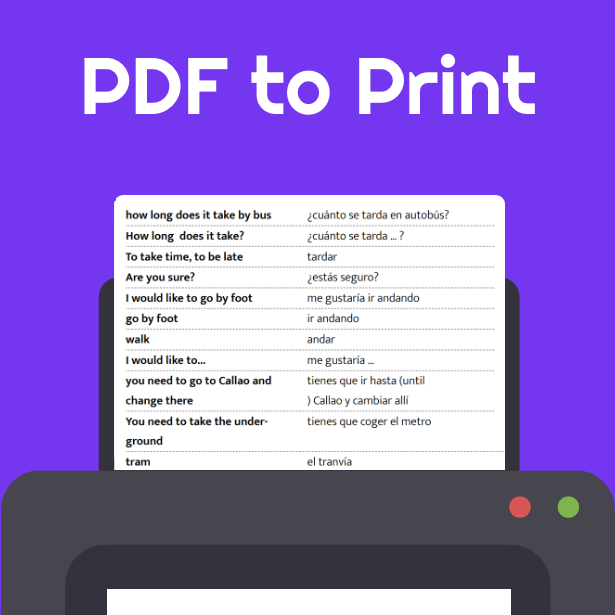 Printable PDFs for screen-less studying