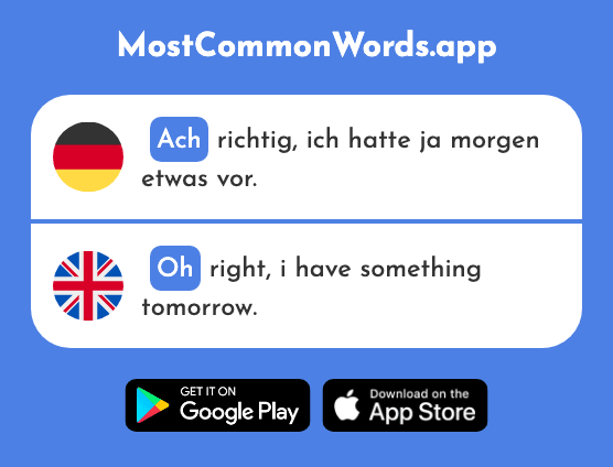 Ach - Oh (Das 587 Häufigste Wort In English)