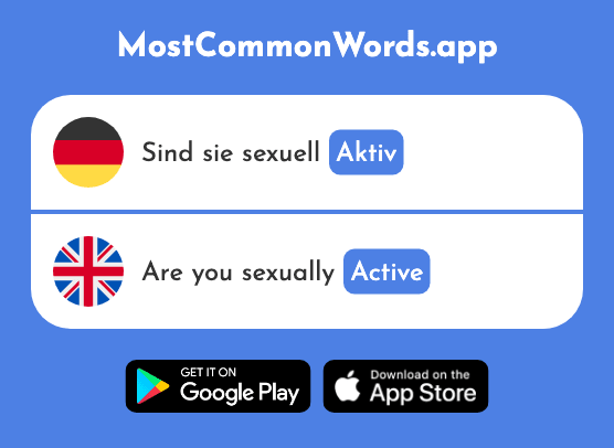 Aktiv - Active (Das 790 Häufigste Wort In English)