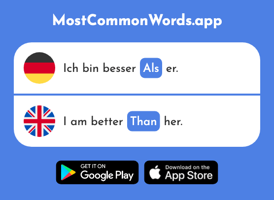Als - As, when, than (Das 22 Häufigste Wort In English)