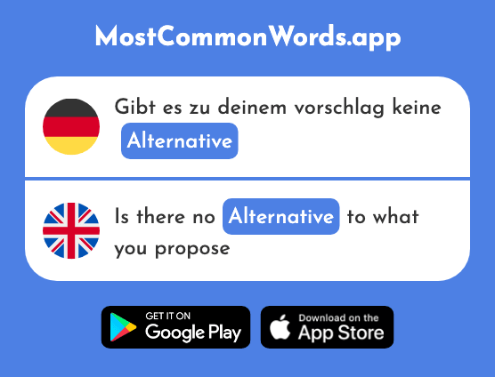 Alternative - Alternative (Das 1688 Häufigste Wort In English)