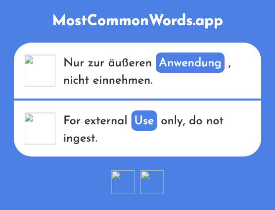 Anwendung - Application, use (Das 1258 Häufigste Wort In English)