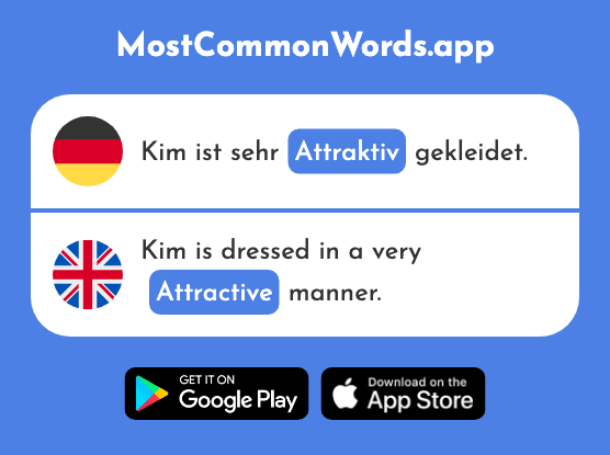 Attraktiv - Attractive (Das 2444 Häufigste Wort In English)