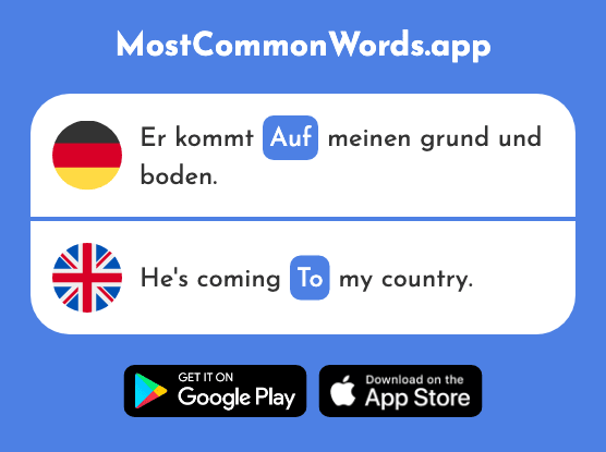 Auf - On, at, to (Das 16 Häufigste Wort In English)