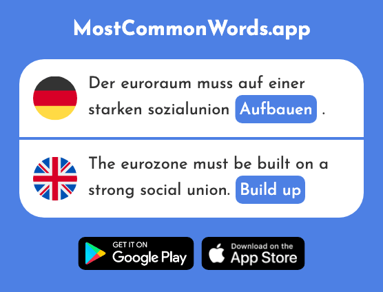 Aufbauen - Build up (Das 863 Häufigste Wort In English)