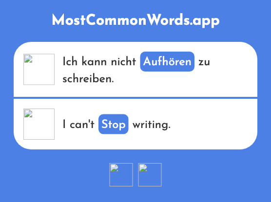 Aufhören - Stop (Das 995 Häufigste Wort In English)