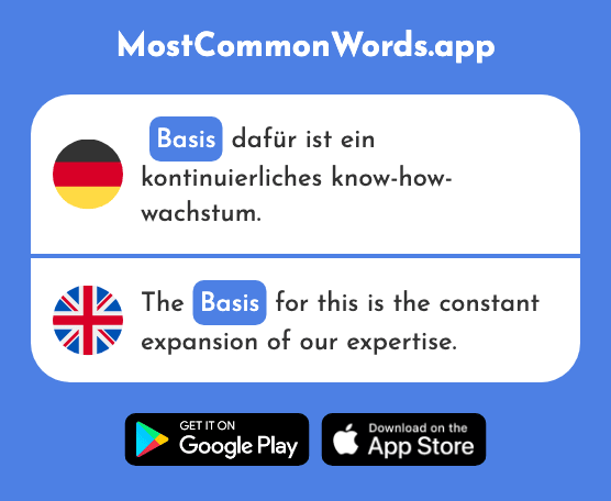 Basis - Basis (Das 1333 Häufigste Wort In English)