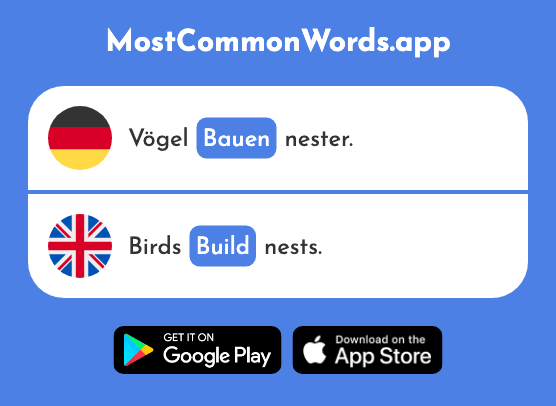 Bauen - Build (Das 667 Häufigste Wort In English)