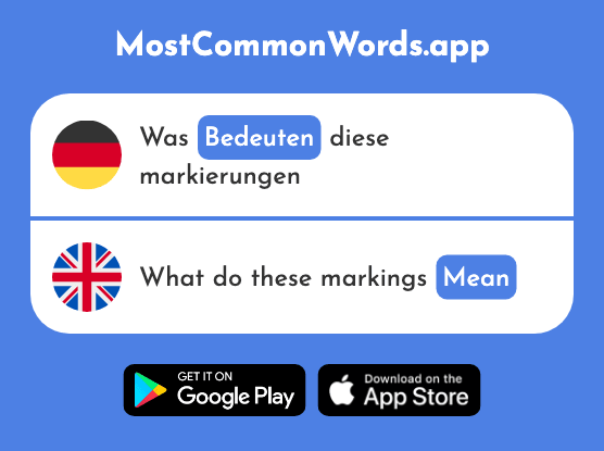 Bedeuten - Mean (Das 398 Häufigste Wort In English)
