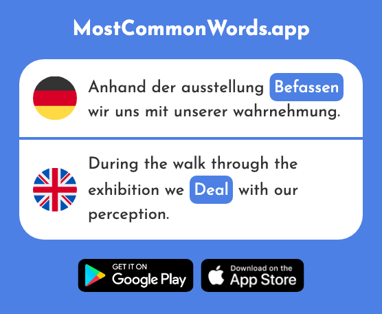 Befassen - Deal (Das 2769 Häufigste Wort In English)
