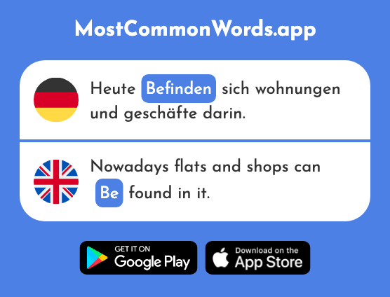 Befinden - Be (Das 464 Häufigste Wort In English)