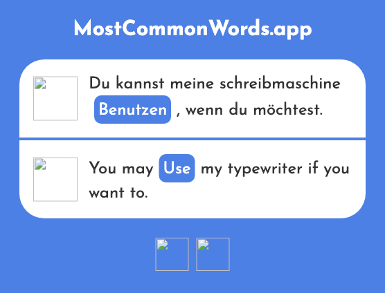 Benutzen - Use (Das 1119 Häufigste Wort In English)