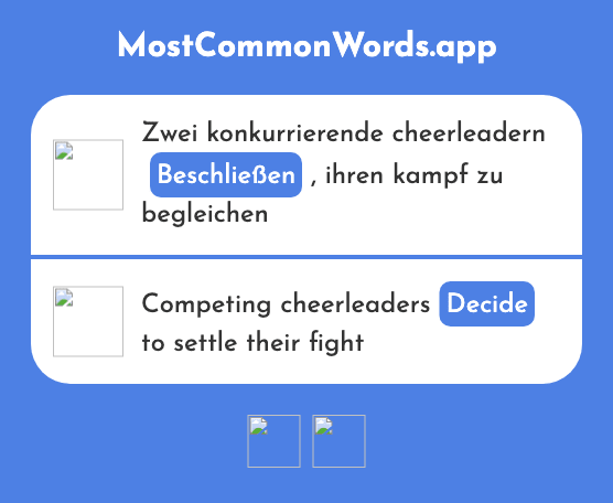 Beschließen - Decide (Das 1073 Häufigste Wort In English)