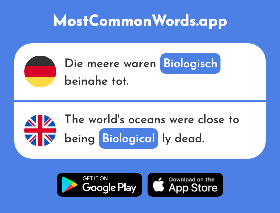 Biologisch - Biological (Das 2416 Häufigste Wort In English)