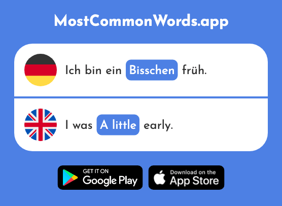 Bisschen, bissel - A little (Das 301 Häufigste Wort In English)