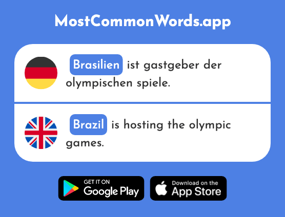 Brasilien - Brazil (Das 2694 Häufigste Wort In English)