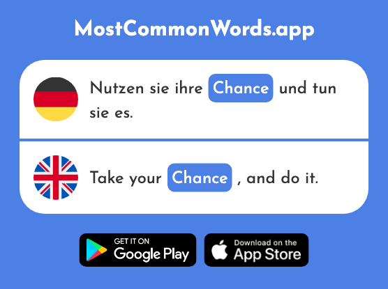 Chance - Chance (Das 551 Häufigste Wort In English)