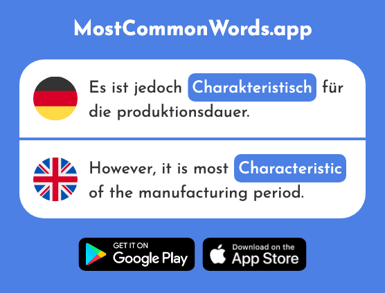 Charakteristisch - Characteristic (Das 2873 Häufigste Wort In English)