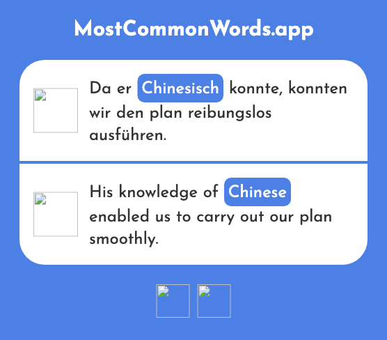 Chinesisch - Chinese (Das 1154 Häufigste Wort In English)