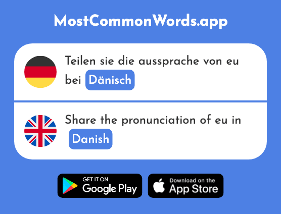 Dänisch - Danish (Das 2862 Häufigste Wort In English)