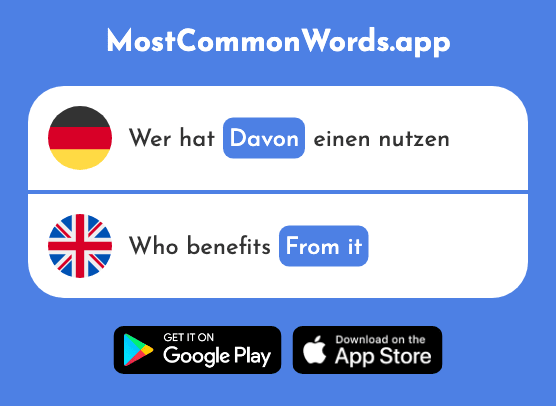Davon - From it, about it, thereof (Das 214 Häufigste Wort In English)