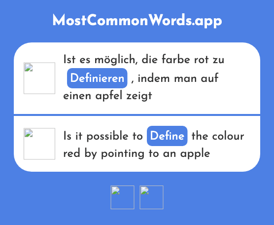 Definieren - Define (Das 1034 Häufigste Wort In English)