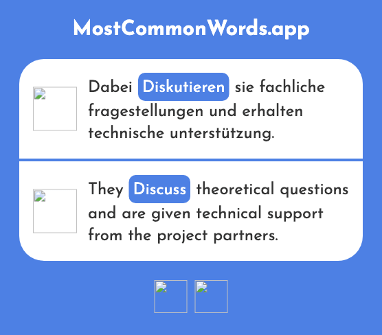 Diskutieren - Discuss (Das 997 Häufigste Wort In English)