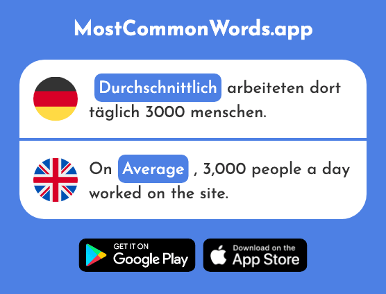 Durchschnittlich - Average (Das 1965 Häufigste Wort In English)