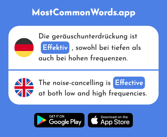 Effektiv - Effective (Das 2503 Häufigste Wort In English)