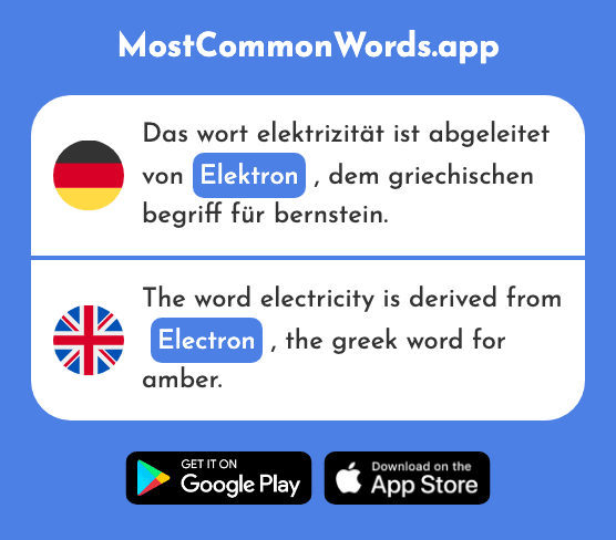 Elektron - Electron (Das 812 Häufigste Wort In English)