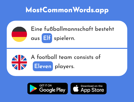 Elf - Eleven (Das 1507 Häufigste Wort In English)