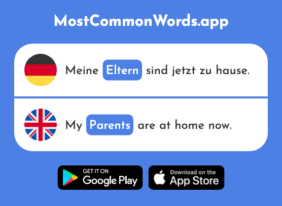 Eltern - Parents (Das 404 Häufigste Wort In English)