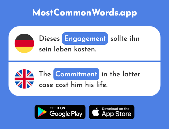 Engagement - Commitment (Das 1901 Häufigste Wort In English)