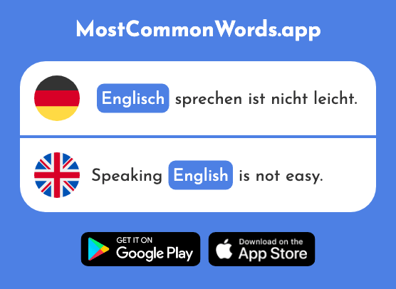 Englisch - English (Das 662 Häufigste Wort In English)