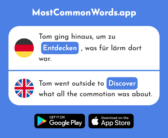 Entdecken - Discover (Das 743 Häufigste Wort In English)