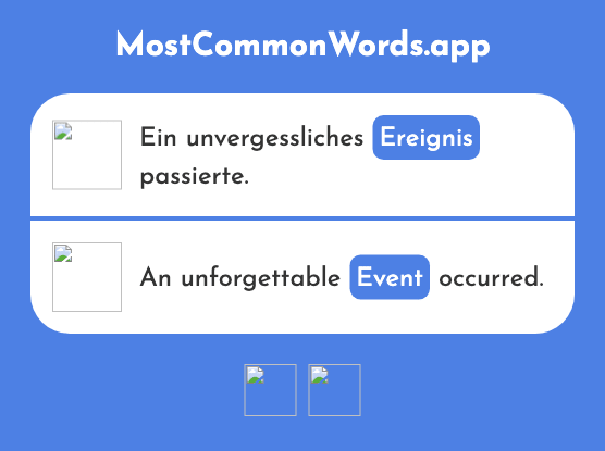 Ereignis - Event (Das 1067 Häufigste Wort In English)