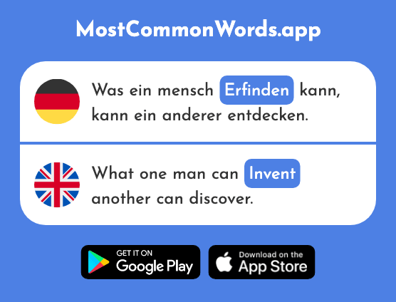 Erfinden - Invent (Das 2127 Häufigste Wort In English)