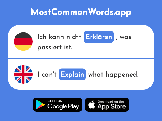 Erklären - Explain (Das 238 Häufigste Wort In English)
