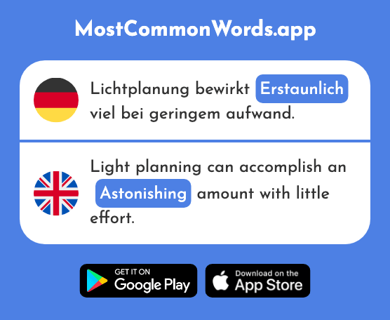 Erstaunlich - Astonishing (Das 2385 Häufigste Wort In English)