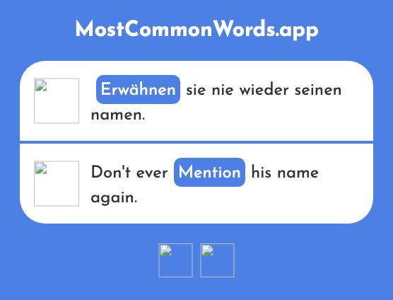 Erwähnen - Mention (Das 1262 Häufigste Wort In English)