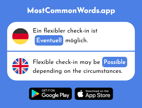 Eventuell - Possible (Das 2301 Häufigste Wort In English)