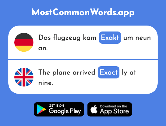 Exakt - Exact (Das 2013 Häufigste Wort In English)