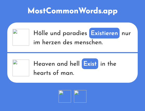 Existieren - Exist (Das 1061 Häufigste Wort In English)