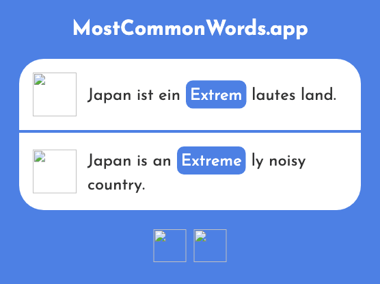 Extrem - Extreme (Das 1127 Häufigste Wort In English)