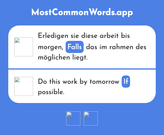 Falls - In case, if (Das 1170 Häufigste Wort In English)