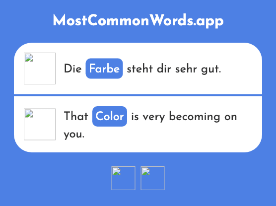 Farbe - Color (Das 1079 Häufigste Wort In English)