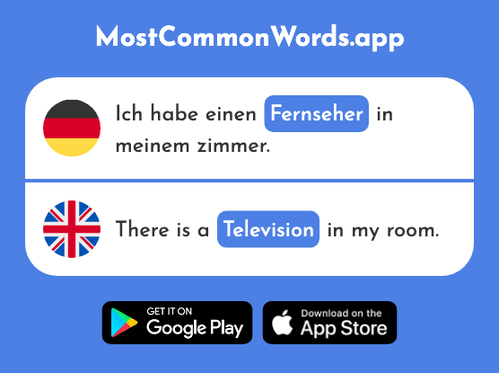 Fernseher - Television (Das 2827 Häufigste Wort In English)