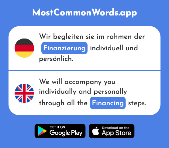 Finanzierung - Financing (Das 2813 Häufigste Wort In English)