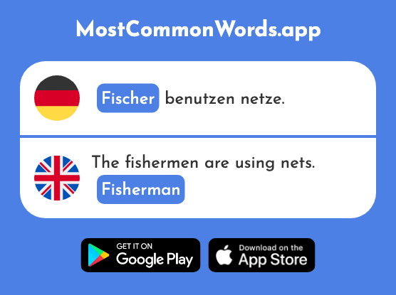 Fischer - Fisherman (Das 2185 Häufigste Wort In English)