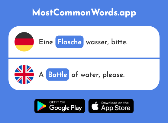 Flasche - Bottle (Das 1602 Häufigste Wort In English)